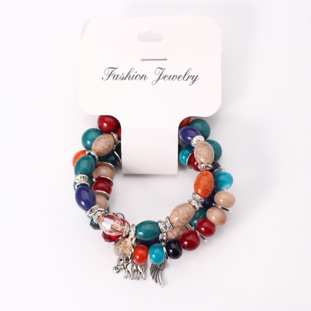*DANNA* 3-Pc Multicolor Elephant Fashion Bracelet